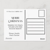 かわいいフェスティバルホリデークリスマスペンギン ポストカード (裏面)