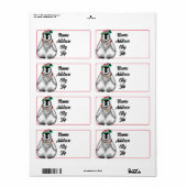 かわいいフェスティバルホリデークリスマスペンギン ラベル (フルシート)