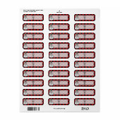 かわいいフェスティバルホリデーペンギンレッドブラックプレイド ラベル (フルシート)