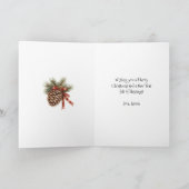 かわいいフェスティバルホワイトミニホームクリスマス シーズンカード (内部)