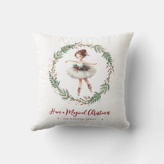 かわいいフェスティバルマジカルクリスマスバレリーナ クッション (裏面)