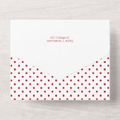 かわいいフェスティバルメリークリスマスタイポグラフィ |写真 オールインワン招待状 (裏面)