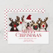 かわいいフェスティバルメリークリスマスタイポグラフィ |写真 ポストカード (正面/裏面)