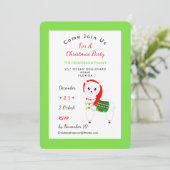 かわいいフェスティバルラマクリスマスパーティーお祝い 招待状 (スタンド正面)