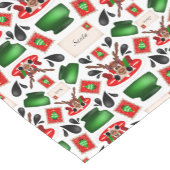 かわいいフェスティバルレッドカースキークリスマストインデナー ショートテーブルランナー (コーナー)