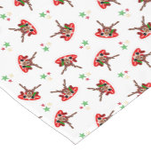 かわいいフェスティバルレッドカースキークリスマストインデナー ショートテーブルランナー (コーナー)