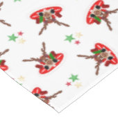 かわいいフェスティバルレッドカースキークリスマストインデナー テーブルクロス (アングル)