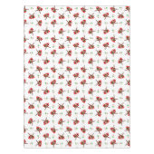 かわいいフェスティバルレッドカースキークリスマストインデナー テーブルクロス (正面)