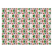 かわいいフェスティバルレッドカースキークリスマストインデナー テーブルクロス (正面(横))