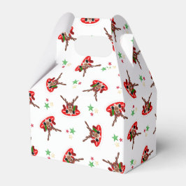 かわいいフェスティバルレッドカースキークリスマストインデナー フェイバーボックス