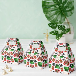 かわいいフェスティバルレッドカースキークリスマストインデナー フェイバーボックス