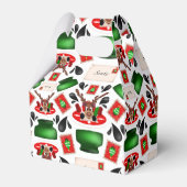 かわいいフェスティバルレッドカースキークリスマストインデナー フェイバーボックス (裏面サイド)