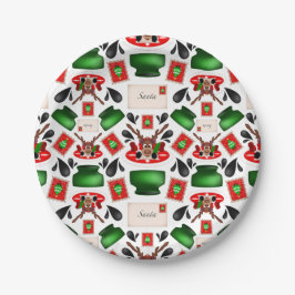 かわいいフェスティバルレッドカースキークリスマストインデナー ペーパープレート