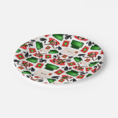 かわいいフェスティバルレッドカースキークリスマストインデナー ペーパープレート (アングル)