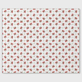 かわいいフェスティバルレッドカースキークリスマストインデナー ラッピングペーパー (フラット)