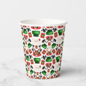 かわいいフェスティバルレッドカースキークリスマストインデナー 紙コップ (裏面)