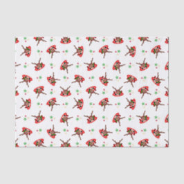 かわいいフェスティバルレッドカースキークリスマストインデナー 薄葉紙