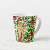 かわいいフェスティバルヴィンテージエンジェルチェルーブホリークリスマス カフェラテマグ (右アングル)