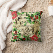 かわいいフェスティバルヴィンテージエンジェルチェルーブホリークリスマス クッション (ブランケット)