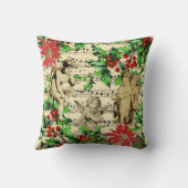 かわいいフェスティバルヴィンテージエンジェルチェルーブホリークリスマス クッション (裏面)