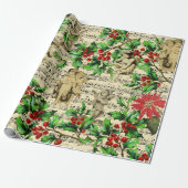 かわいいフェスティバルヴィンテージエンジェルチェルーブホリークリスマス ラッピングペーパー (アンロールド)