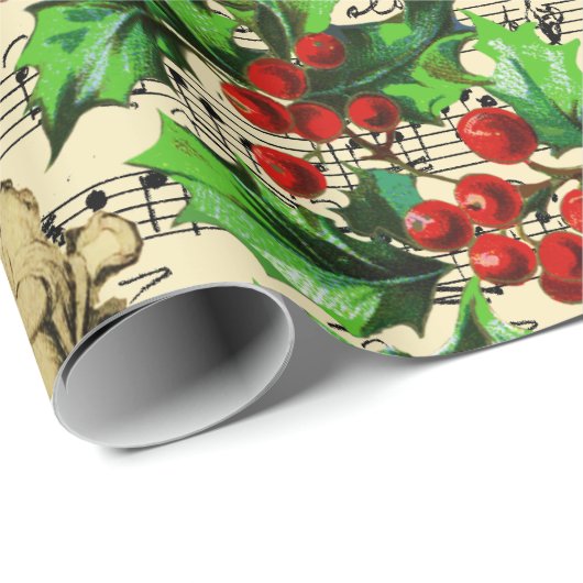 かわいいフェスティバルヴィンテージエンジェルチェルーブホリークリスマス ラッピングペーパー (ロールコーナー)