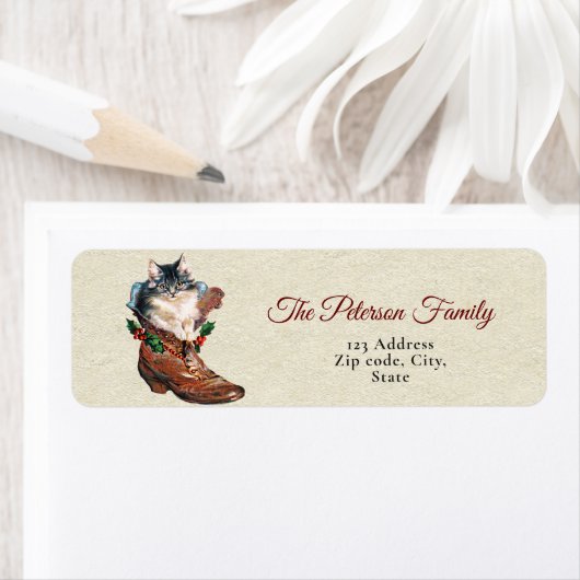 かわいいフェスティバルヴィンテージクリスマスキットインブーツ ラベル (インサイチュ)