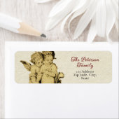 かわいいフェスティバルヴィンテージビクトリアンエンジェルズボーイガール ラベル (インサイチュ)