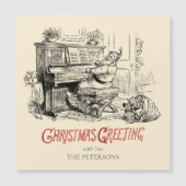 かわいいフェスティバルヴィンテージビクトリアンサンタwithピアノ (正面)