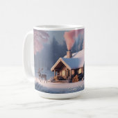 かわいいフェスティバルヴィンテージ伝統的クリスマスマグカップ コーヒーマグカップ (正面左)