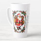 かわいいフェスティバルヴィンテージ伝統的クリスマス カフェラテマグ (左アングル)