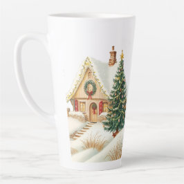 かわいいフェスティバルヴィンテージ伝統的クリスマス カフェラテマグ