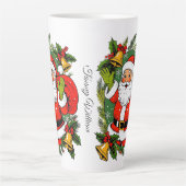 かわいいフェスティバルヴィンテージ伝統的クリスマス カフェラテマグ (正面)
