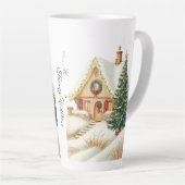 かわいいフェスティバルヴィンテージ伝統的クリスマス カフェラテマグ (右アングル)