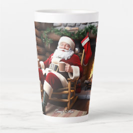 かわいいフェスティバルヴィンテージ伝統的クリスマス カフェラテマグ