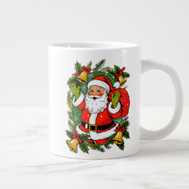 かわいいフェスティバルヴィンテージ伝統的クリスマス ジャンボコーヒーマグカップ