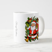 かわいいフェスティバルヴィンテージ伝統的クリスマス ジャンボコーヒーマグカップ (正面右)