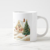 かわいいフェスティバルヴィンテージ伝統的クリスマス ジャンボコーヒーマグカップ (右)