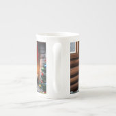 かわいいフェスティバルヴィンテージ伝統的クリスマス ボーンチャイナマグカップ (裏面)