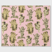 かわいいフェスティバルヴィンテージ翼ケルビエンジェルス ラッピングペーパー (フラット)