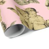 かわいいフェスティバルヴィンテージ翼ケルビエンジェルス ラッピングペーパー (ロールコーナー)