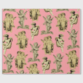 かわいいフェスティバルヴィンテージ翼ケルビエンジェルス ラッピングペーパー (フラット)