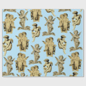 かわいいフェスティバルヴィンテージ翼ケルビエンジェルス ラッピングペーパー (フラット)