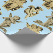 かわいいフェスティバルヴィンテージ翼ケルビエンジェルス ラッピングペーパー (角)