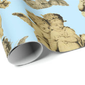 かわいいフェスティバルヴィンテージ翼ケルビエンジェルス ラッピングペーパー (ロールコーナー)