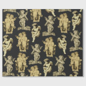 かわいいフェスティバルヴィンテージ翼ケルビエンジェルス ラッピングペーパー (フラット)