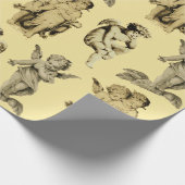 かわいいフェスティバルヴィンテージ翼ケルビエンジェルス ラッピングペーパー (角)