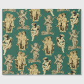 かわいいフェスティバルヴィンテージ翼ケルビエンジェルス ラッピングペーパー (フラット)