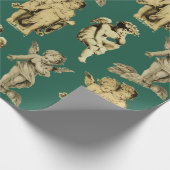 かわいいフェスティバルヴィンテージ翼ケルビエンジェルス ラッピングペーパー (角)