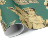 かわいいフェスティバルヴィンテージ翼ケルビエンジェルス ラッピングペーパー (ロールコーナー)